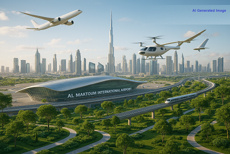 Future vision of Dubai with Al Maktoum International Airport