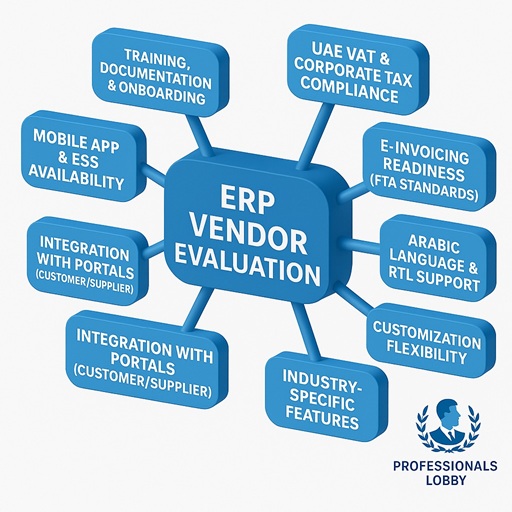 ERP vendor evaluation criteria chart