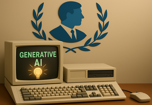 Examples of generative AI art and text